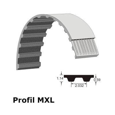Zahnriemen Meterware Profil MXL 019 zöllig 4,763 mm breit Teilung 2,032 mm