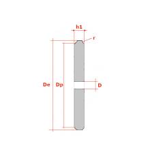 06B-1 22 Zähne Kettenradscheibe simplex DIN 8187 3/8" x 7/32" 9,525x5,72 mm