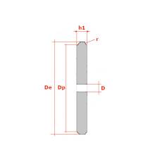 06B-1 23 Zähne Kettenradscheibe simplex DIN 8187 3/8" x 7/32" 9,525x5,72 mm