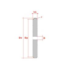 12B 76 Zähne Kettenradscheibe simplex DIN 8187 3/4" x 7/16" 19,05x11,68 mm