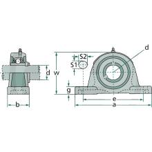 4x Stehlager UCP205 Wellendurchmesser 25 mm