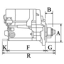 Anlasser passend für Komatsu PC10-7 PC30-R8 PC35-R8 YM124976-77011 Minnibagger