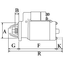 Anlasser passend für JCB 714 36700 8010 8014 8016 8020 mit Perkins Motor