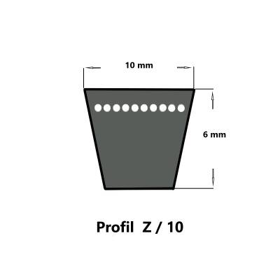 DIN 2215 10 x 1000 Z39 Z Keilriemen Profil 10 mm 