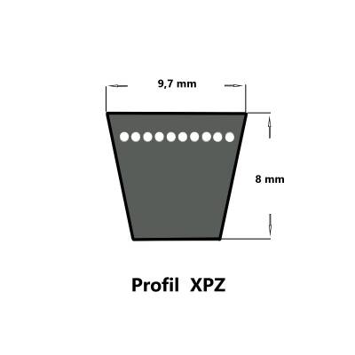 PIX Schmalkeilriemen XPZ 987 Lw, flankenoffen, formgezahnt