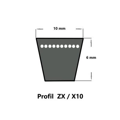Pix Keilriemen ZX25.5 - X10 x 650 Li, flankenoffen formgezahnt