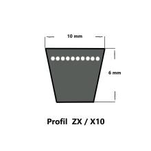 Pix Keilriemen ZX40.5 - X10 x 1030 Li, flankenoffen formgezahnt