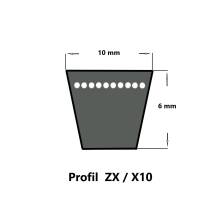 SWR Keilriemen ZX21 - 10 x 533 Li, flankenoffen formgezahnt