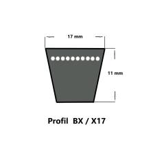 Strongbelt Keilriemen BX28 - 17 x 750 Lp, flankenoffen formgezahnt