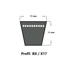 ConCar Keilriemen BX92 - 17 x 2330 Li, flankenoffen, formgezahnt