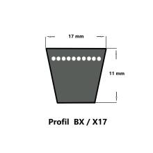 ConCar Keilriemen BX104 - 17 x 2650 Li, flankenoffen, formgezahnt