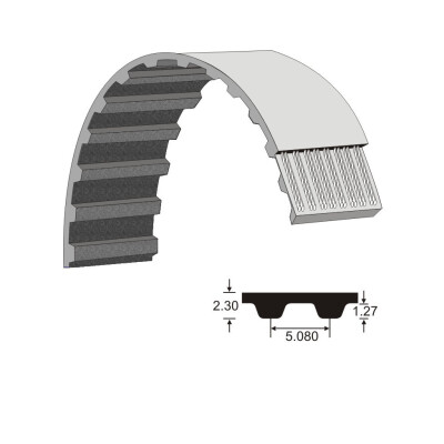 ConCar Zahnriemen 344 XL 050, 172 Zähne, 12,7 mm Breite, 873,76 mm Wirklänge