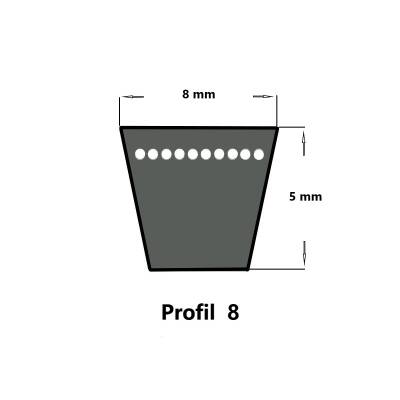 ConCar Keilriemen 8 x 560 Li, formgezahnt