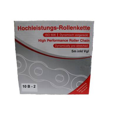 10B-2 5 Meter Feickert Hochleistungsrollenkette Duplex 15,875 mm 5/8" DIN 8187