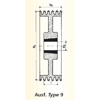 Keilrippenriemen Spanner Keilriemenscheibe SPA/A13 118 Mm – 1- Bis 5-rillig, Für TB-Buchsen, Markenlos Keilriemenscheibe 17 Mm