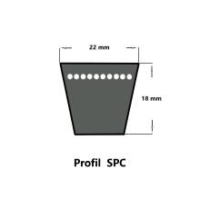 BANDO RED SPC 3700 Lw, Schmalkeilriemen