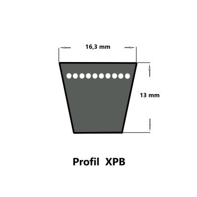 BANDO RED XPB 2500 Lw, Schmalkeilriemen, flankenoffen, formgezahnt