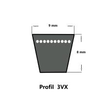 Gates Quad-Power® 4 3VX 590, XPZ 1500 Lw, Schmalkeilriemen, flankenoffen formgezahnt