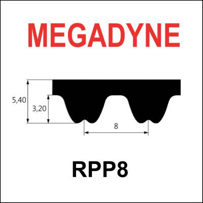 MEGADYNE ISORAN® 320 RPP8, Breite auswählbar, Zahnriemen