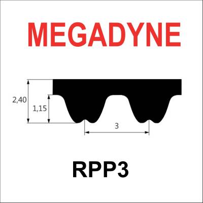 MEGADYNE ISORAN® 129 RPP3, Breite auswählbar, Zahnriemen