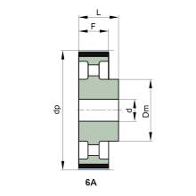 168-8M-20 Zahnriemenscheibe zylindrische Bohrung 168 Zähne Teilung 8M 20mm Breite