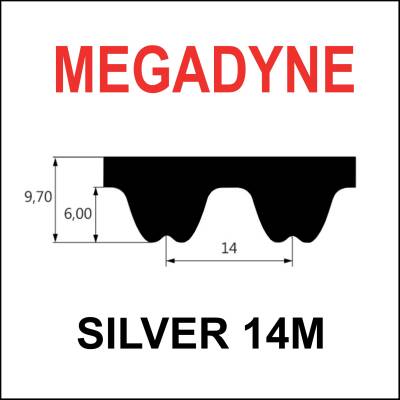 MEGADYNE MEGASYNC™ SILVER 2, 1400 SLV2-14M, Breite auswählbar, Zahnriemen