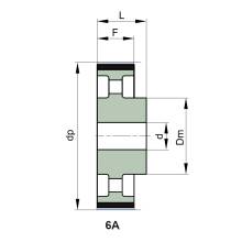 192-8M-30 ZRS Zahnriemenscheibe für zylindrische Bohrung 192 Zähne 30 mm Breite