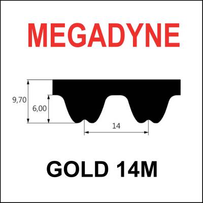 MEGADYNE MEGASYNC™ GOLD, 1288 GLD-14M, Breite auswählbar, Zahnriemen