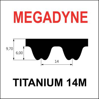 MEGADYNE MEGASYNC™ TITANIUM 1400 TTM-14M, Breite auswählbar, Zahnriemen