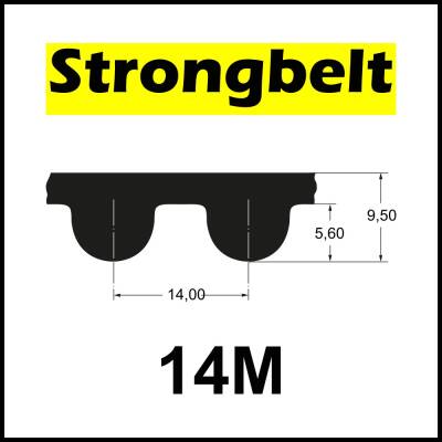 Strongbelt Premium 1092 14M, Breite auswählbar, Zahnriemen