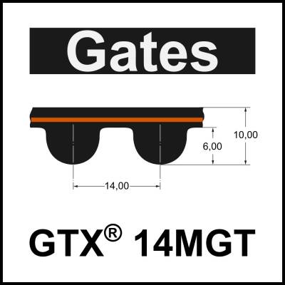 Gates PowerGrip® GTX® 1778 14MX, Breite auswählbar, Zahnriemen