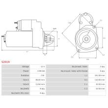 Anlasser passend für John Deere Takeuchi Yanmar AM878176 S114-443 119225-77011
