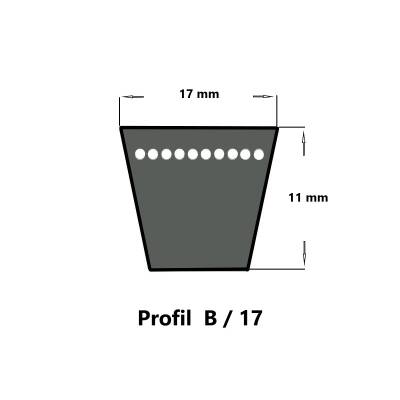 Optibelt VB Keilriemen 17x570 Li (B23), klassisch