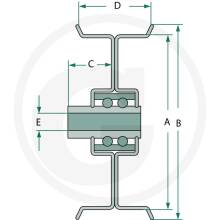 GRANIT Umlenkrolle passend für MTD 756-0137, 280-032