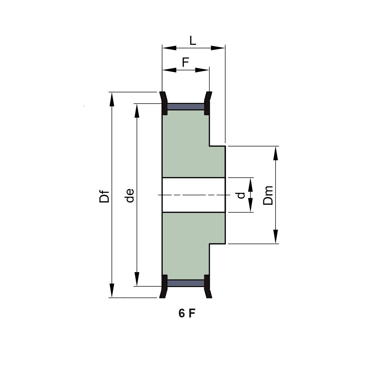 5M25T HTD5M Alu-Zahnriemenscheibe – 25 Zähne, 16mm Breite Für Schrittmotor