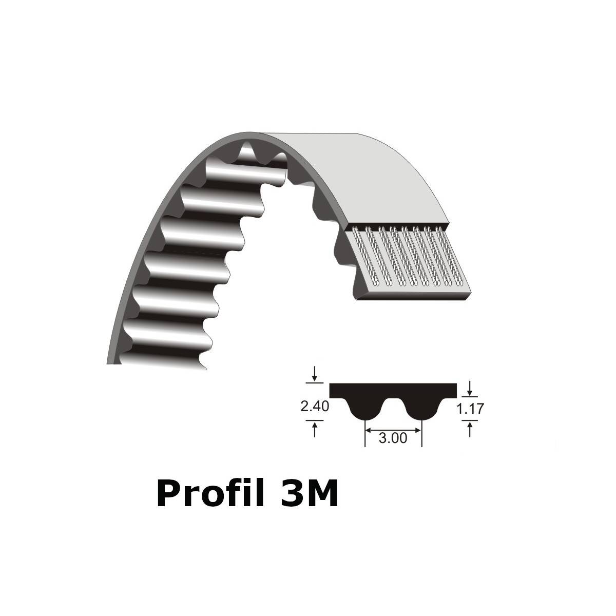 Zahnriemen • 126-3M-18 • 126-RPP3-18 • Markenprodukt • Breite 18 mm 